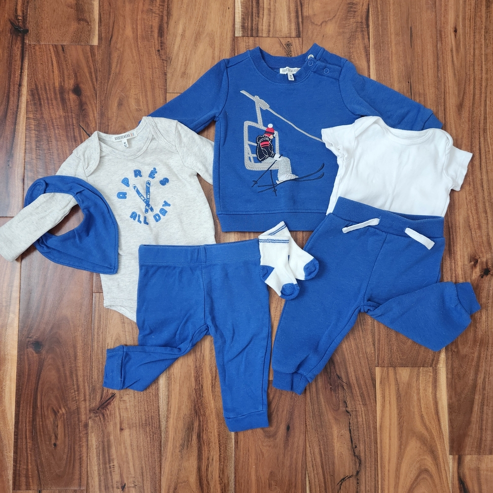 Blue Baby Winter/ Spring Bundle! Ski, Aprés All Day! 6 Months, Boy, Girl